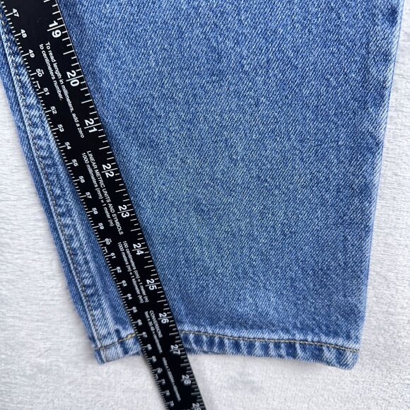 Levi Strauss & Co Tapered Leg Jeans Relaxed Fit 100% Cotton Women's Blue Size 12 - Picture 6 of 10
